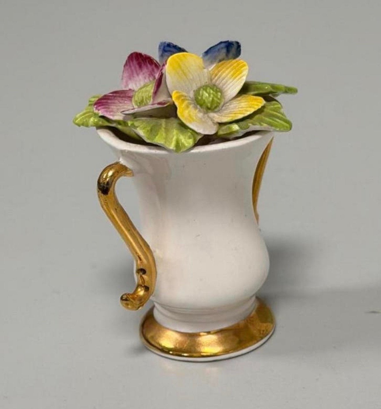 Sandford miniatuur vaas fine bone china 22kt gold goud 1960, Ophalen of Verzenden