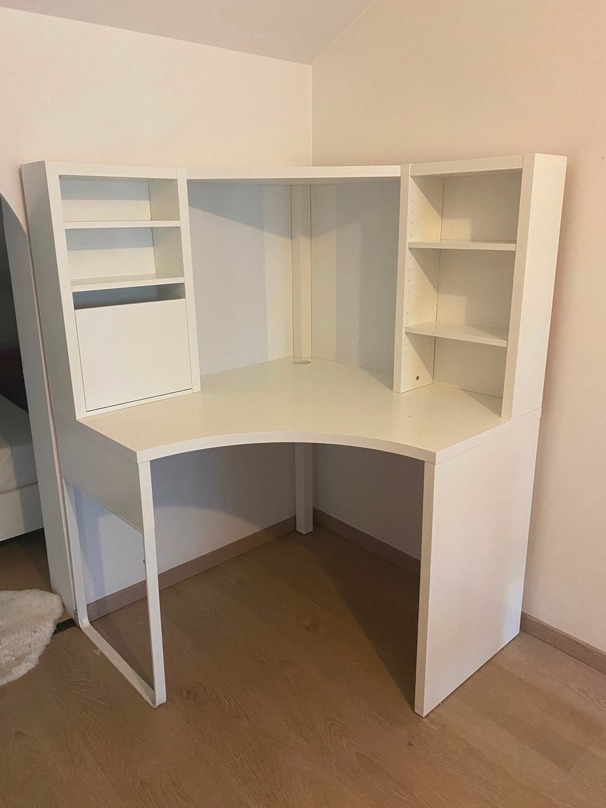 Ikea hoekbureau wit, Enlèvement, Rehausseur, IKEA, Bureau d'angle