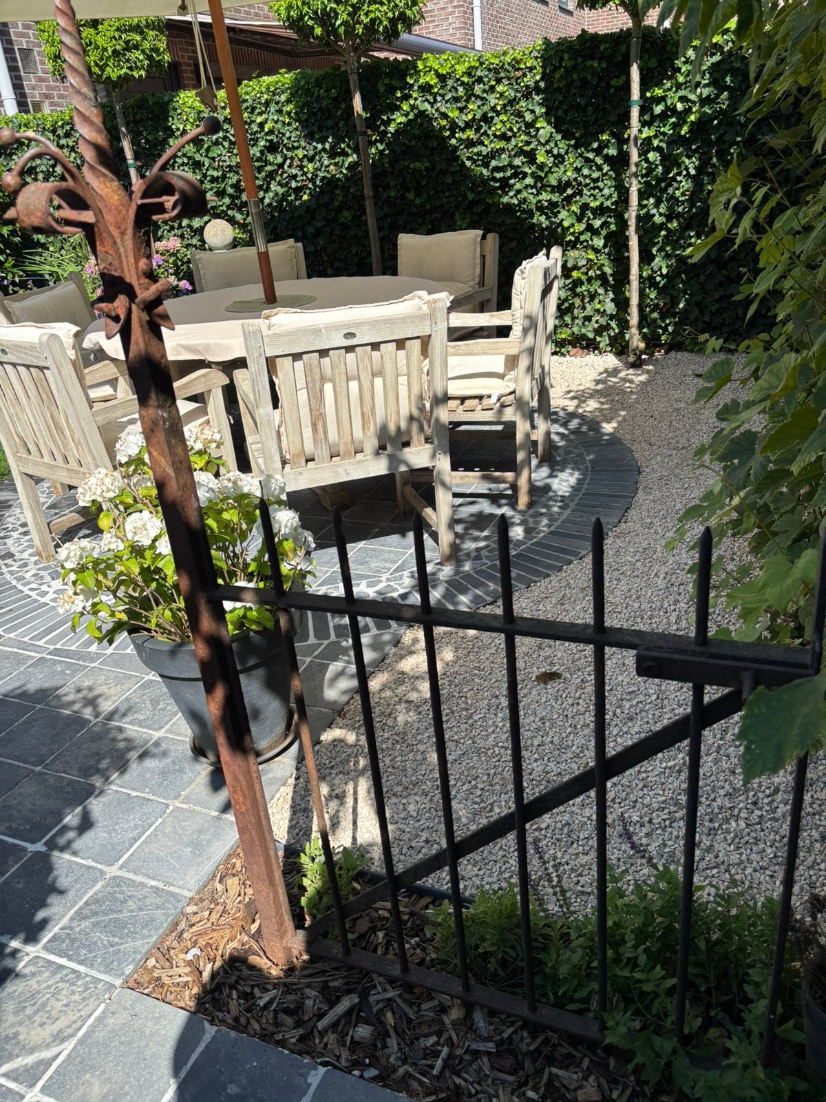 Mooi geleefd landelijk tuinstel, Tuin en Terras, Ophalen, Gebruikt, Teakhout