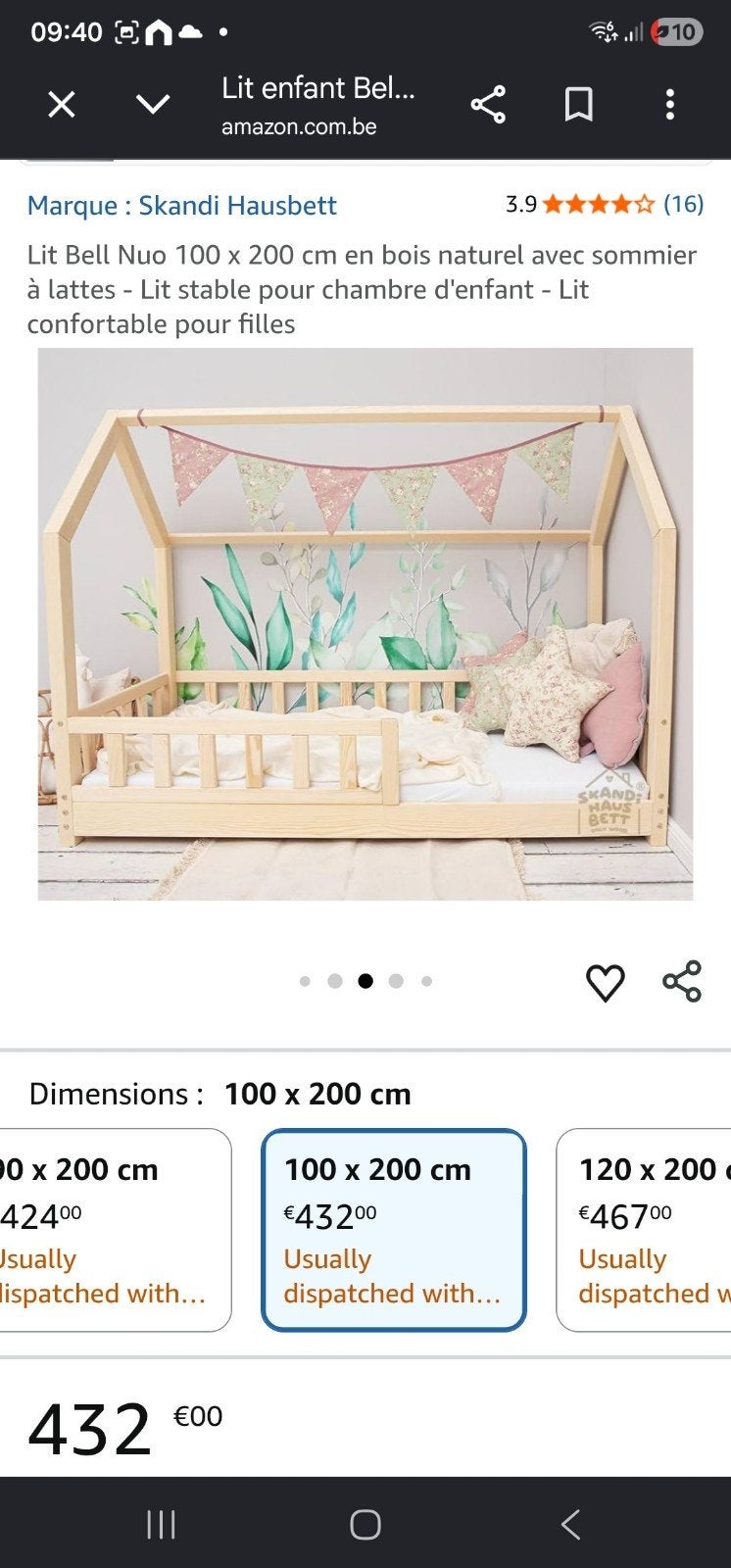 lit cabane enfant 100/200 complet, Enfants & Bébés, Enlèvement ou Envoi, Comme neuf