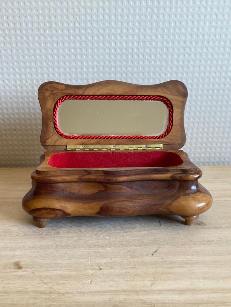 Vintage sieradenorganizer met spiegeltje, Antiek en Kunst, Ophalen of Verzenden