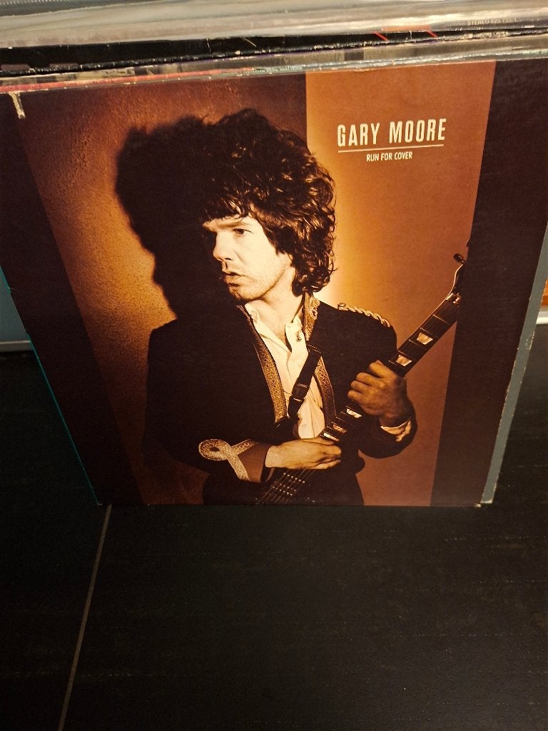 lp - gary moore - run for cover - bak 6, Enlèvement ou Envoi, Comme neuf, Hard rock, Pochette photo