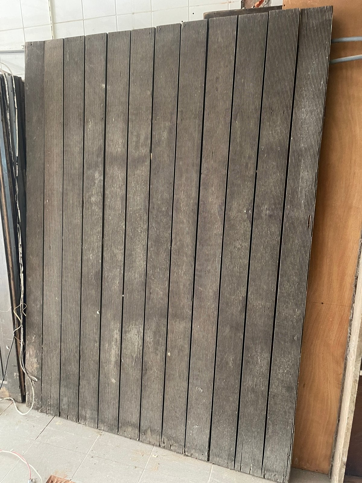 Carrelage de terrasse, clôture, plancher de boisfranc,, Enlèvement, Utilisé, Bois