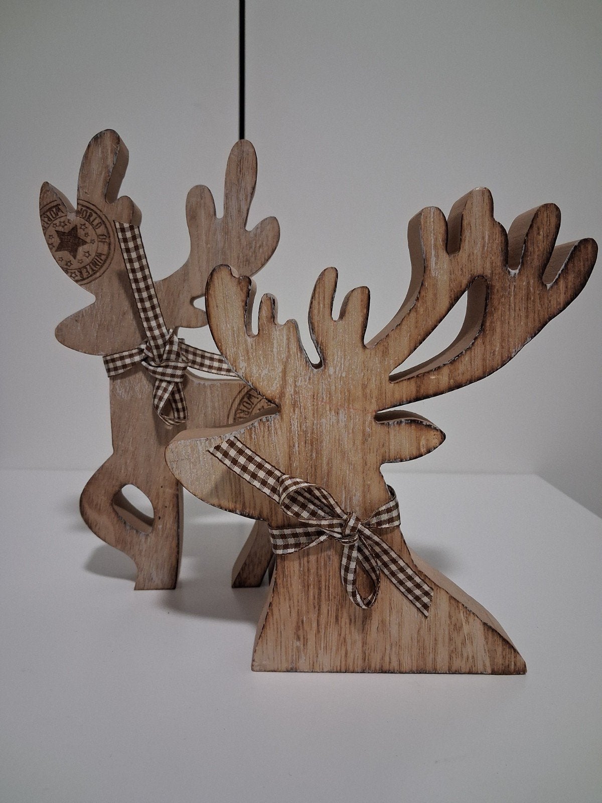 Houten deco : 2 rendieren, Diversen, Kerst, Ophalen