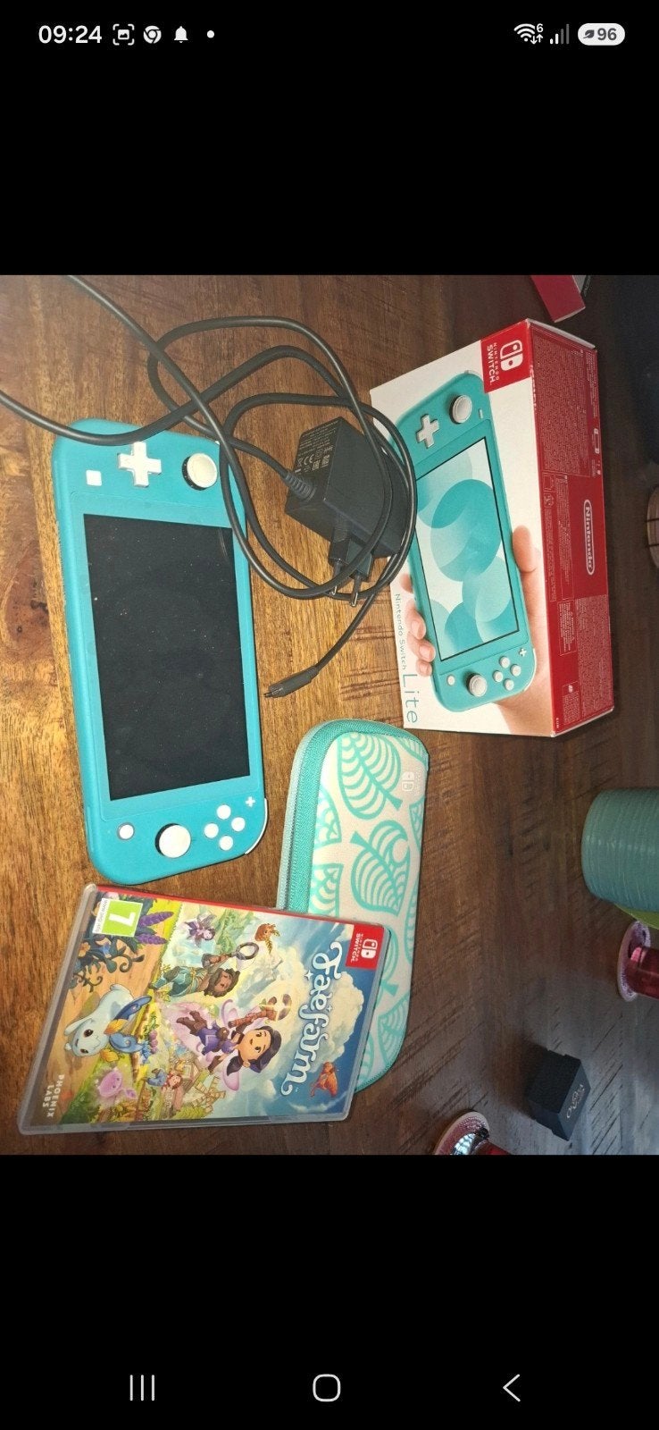 switch lite + fae farm + beschermhoes, Enlèvement ou Envoi, Autres couleurs, Comme neuf, Avec housse de protection ou sac
