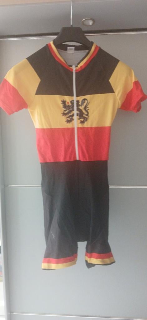 Skinsuit Belgisch Kampioen en handschoenen, Ophalen of Verzenden