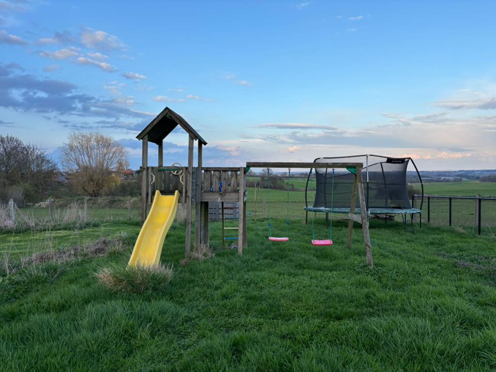 Jungle Gym Speelhuisje met schommels en glijbaan, Kinderen en Baby's, Speelgoed | Buiten | Speelhuisjes, Ophalen, Gebruikt, Hout