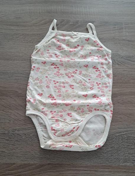 H&M body met bloemetjes 80, Kinderen en Baby's, Babykleding | Maat 80, Nacht- of Onderkleding, Meisje, H&M, Ophalen of Verzenden