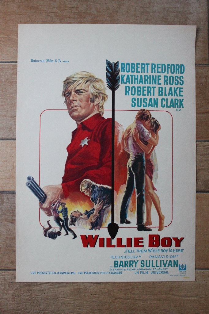 filmaffiche Robert Redford Willy Boy Was Here filmposter, Rechthoekig Staand, Ophalen of Verzenden, Zo goed als nieuw, A1 t/m A3