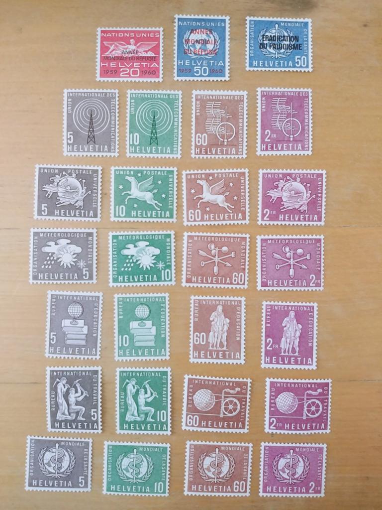 Zwitserse postzegeldienst 1955-1973