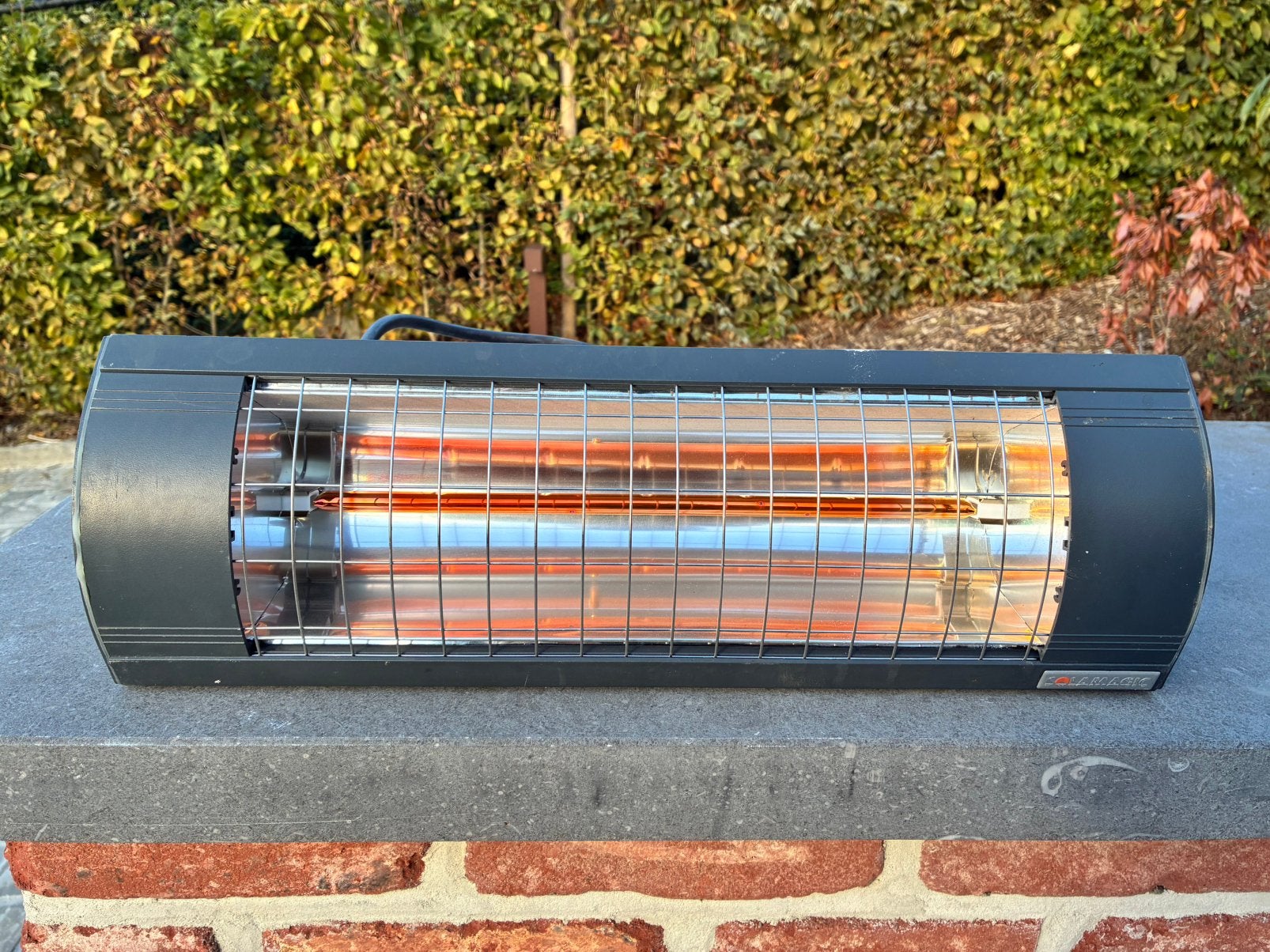 Chauffe-terrasse infrarouge 1400W Solamagic, Électrique, Rotatif, Parasol, Comme neuf
