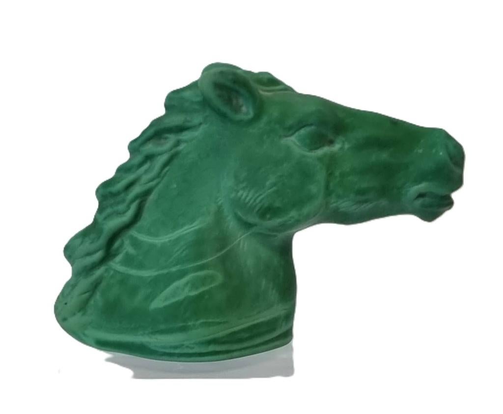 Malachiet Paardenhoofd., Antiek en Kunst, Kunst | Beelden en Houtsnijwerken, Beeld, Overige materialen, Ophalen of Verzenden