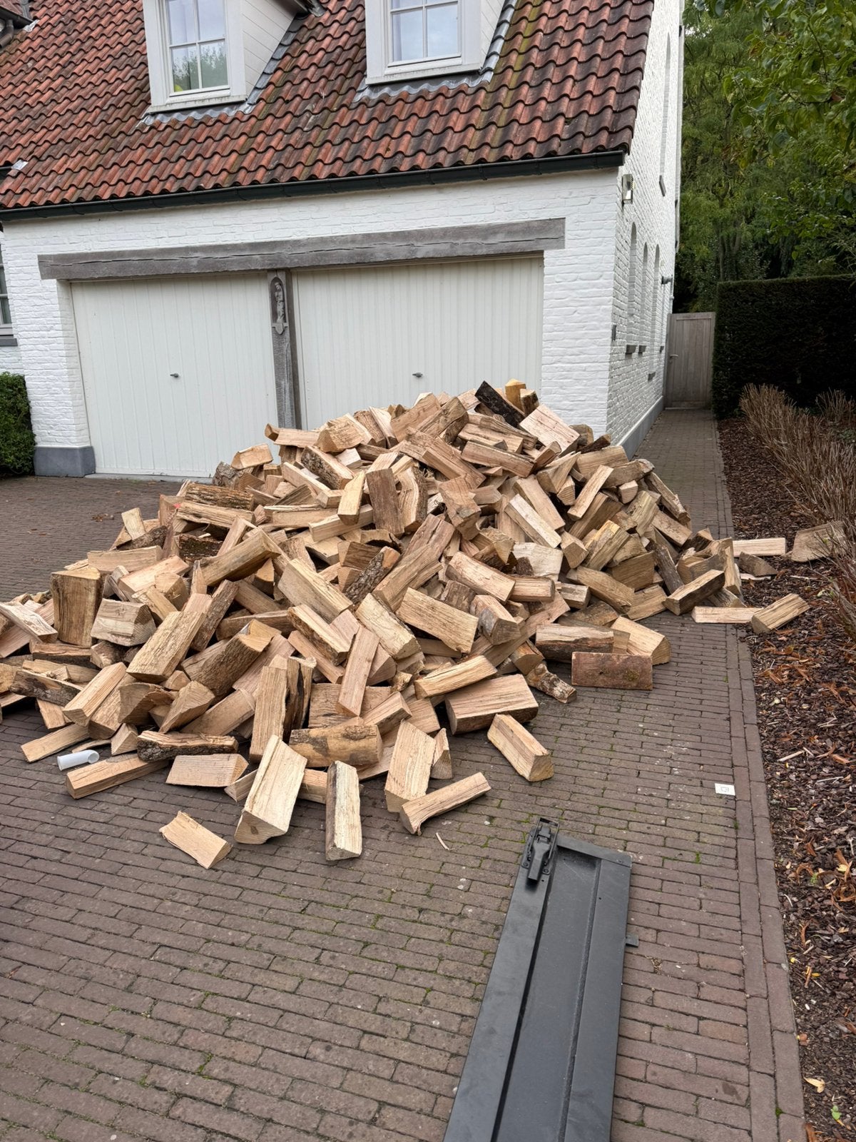 Droog Brandhout (eik, beuk, haagbeuk & es), 6 m³ ou plus, Enlèvement, Chêne, Bûches