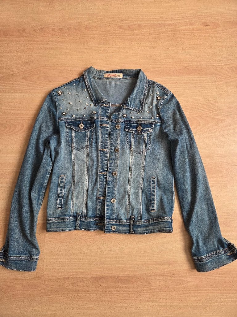 Jeansjas - maat L/40, Ophalen of Verzenden, Gedragen, Maat 42/44 (L), Blauw