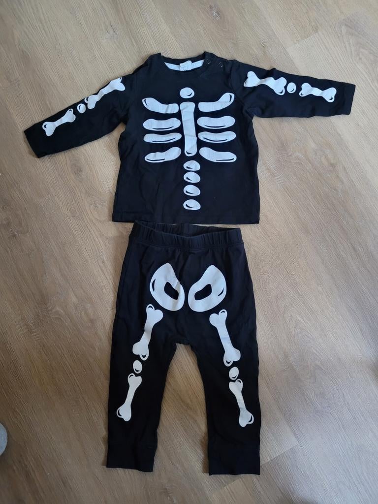 Verkleedkleding skelet maat 80, Ophalen