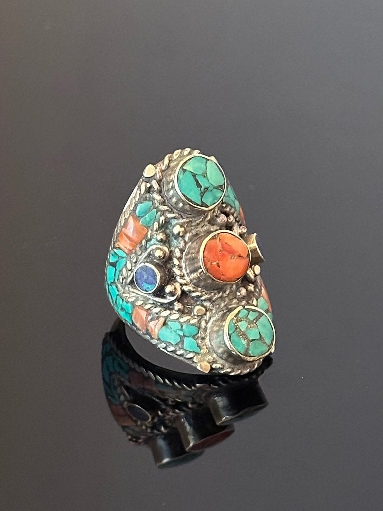 Bague en argent tibétain, Bijoux, Sacs & Beauté, Bagues, 20 ou plus grands, Femme ou Homme, Comme neuf, Enlèvement