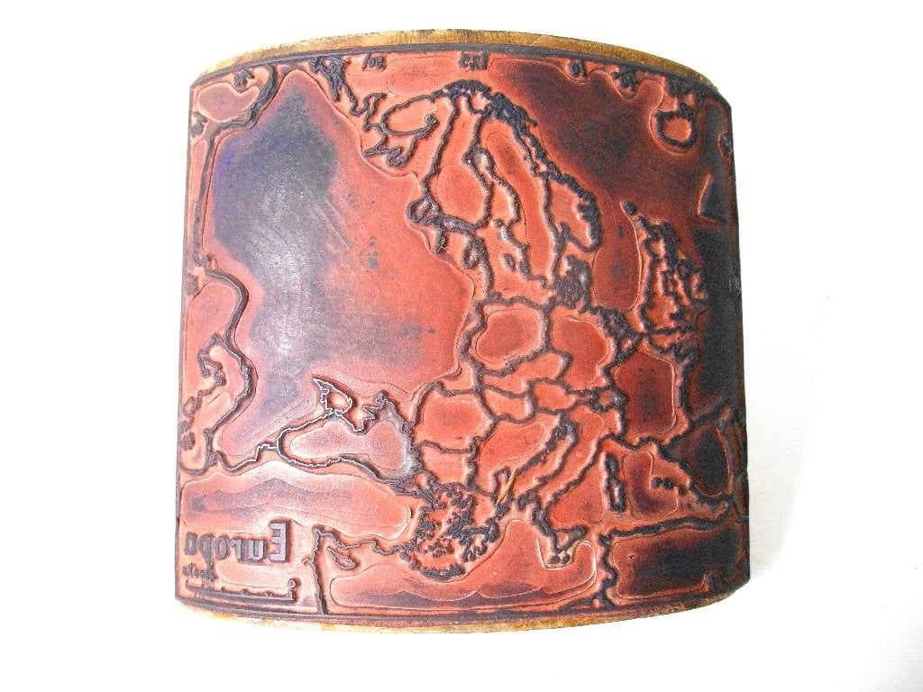 Vintage XL schoolstempel "Europa", Antiek en Kunst, Verzenden