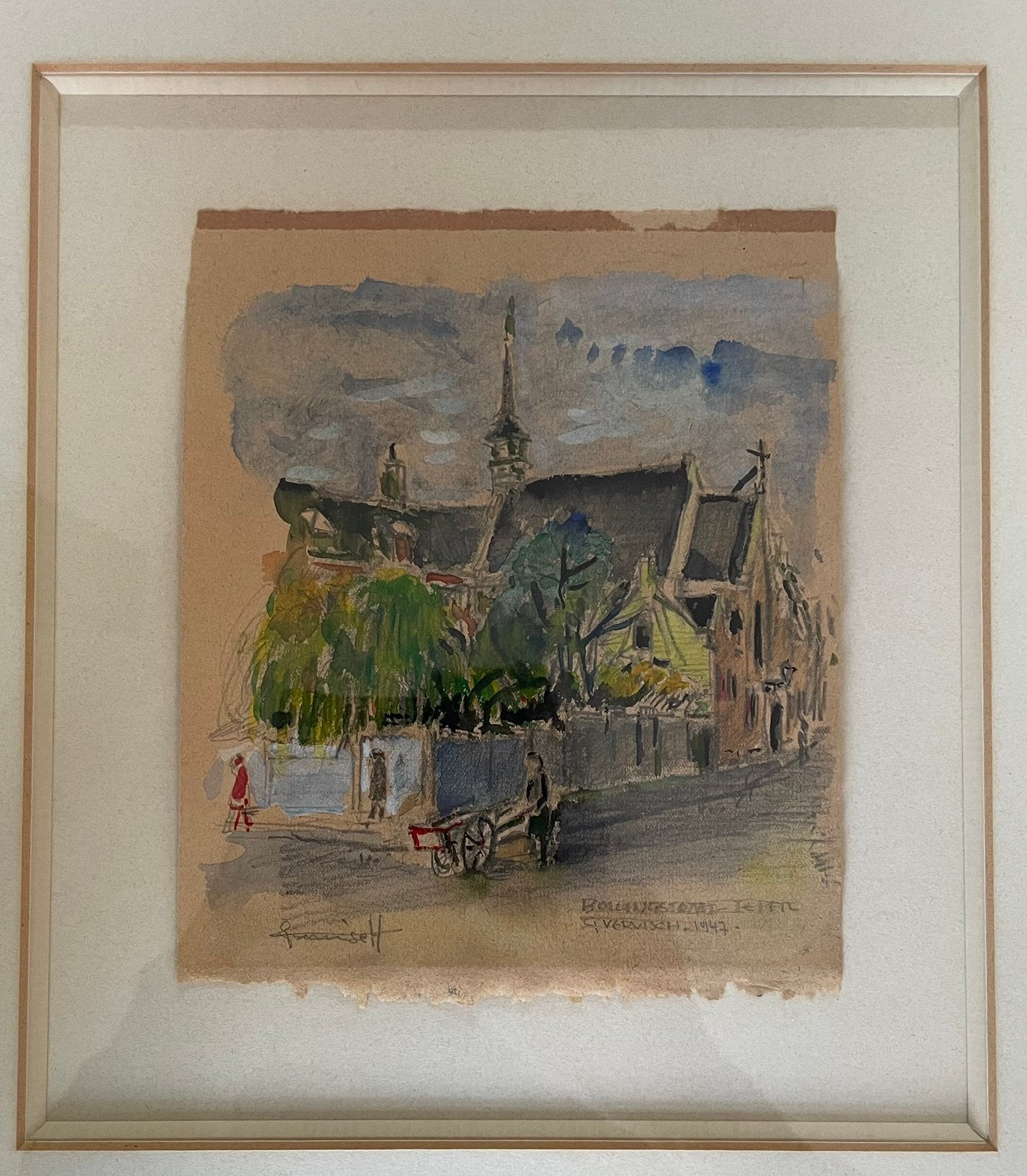 College Ieper Godfried Vervisch, Enlèvement, Dessin, Technique mixte, Fait main
