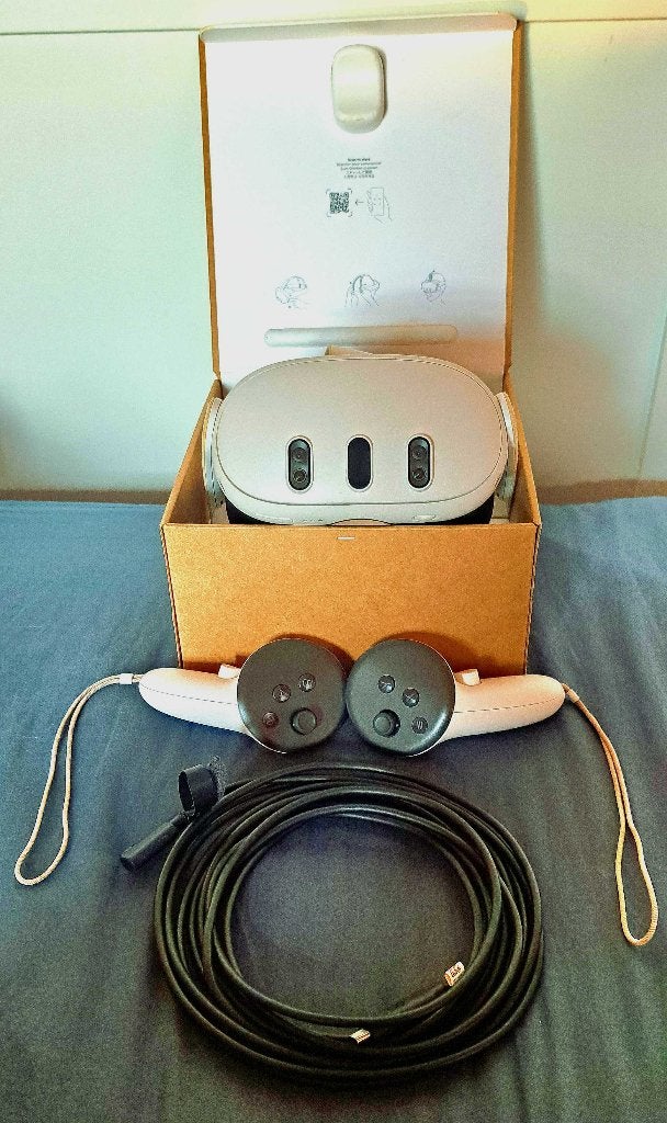 Meta quest 3 512 GB - Incl kabel, Enlèvement ou Envoi, Utilisé, Lunettes VR, Autres plateformes