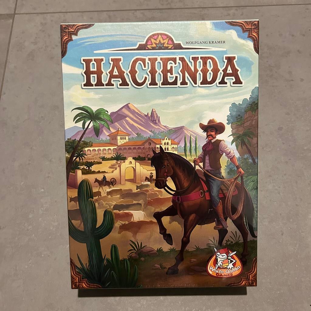 Hacienda second edition ongeopend, Vijf spelers of meer, Ophalen, Nieuw, White Goblin Games