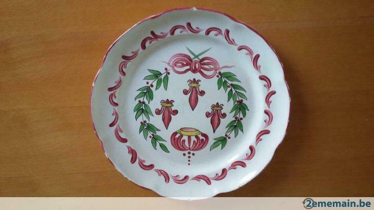 Assiette 3 fleurs de Lys & Couronne, Antiek en Kunst