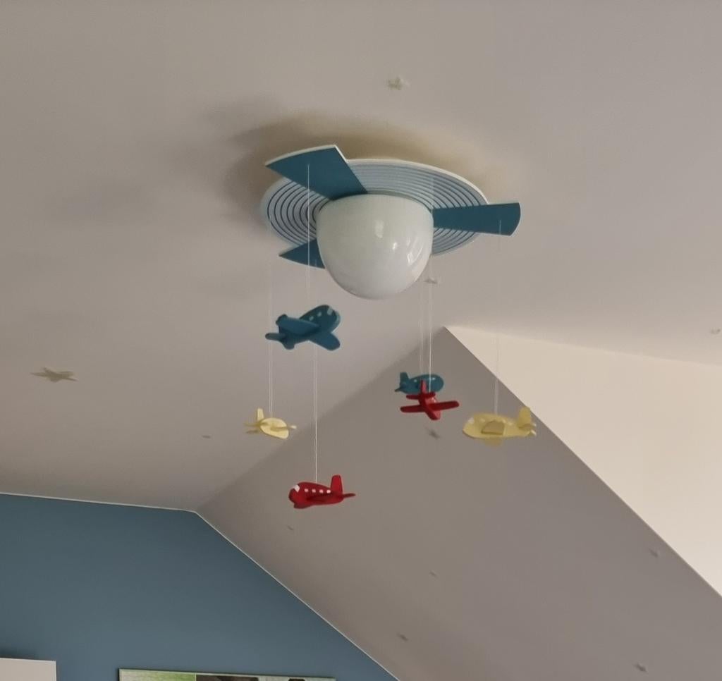 Plafonnier Philips mykidsroom bleu, Ophalen, Glas