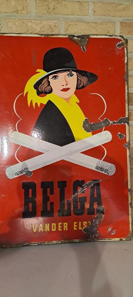 Emaille reclame, Ophalen of Verzenden, Gebruikt, Reclamebord