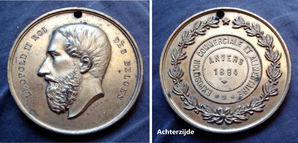 Medaille Expo Commerciale et Alimentaire Anvers 1894, Envoi, Bronze