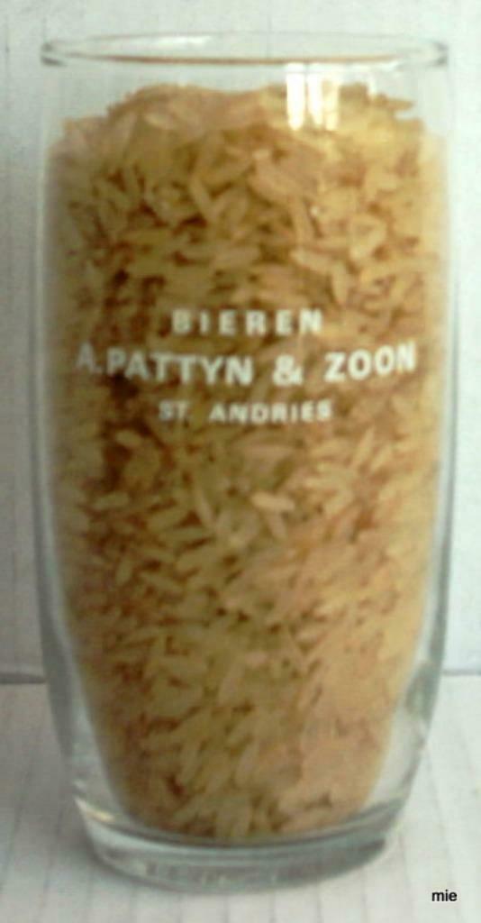 Bier brouwerij glas Pattyn Brugge Sint-Andries, Ophalen of Verzenden, Zo goed als nieuw, Bierglas