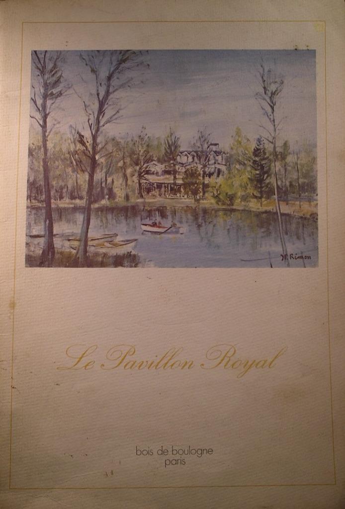 VINTAGE MENU RESTAURANT "LE PAVILLON ROYAL/ANNEES '80, Collections, Enlèvement ou Envoi, Utilisé, Autres types