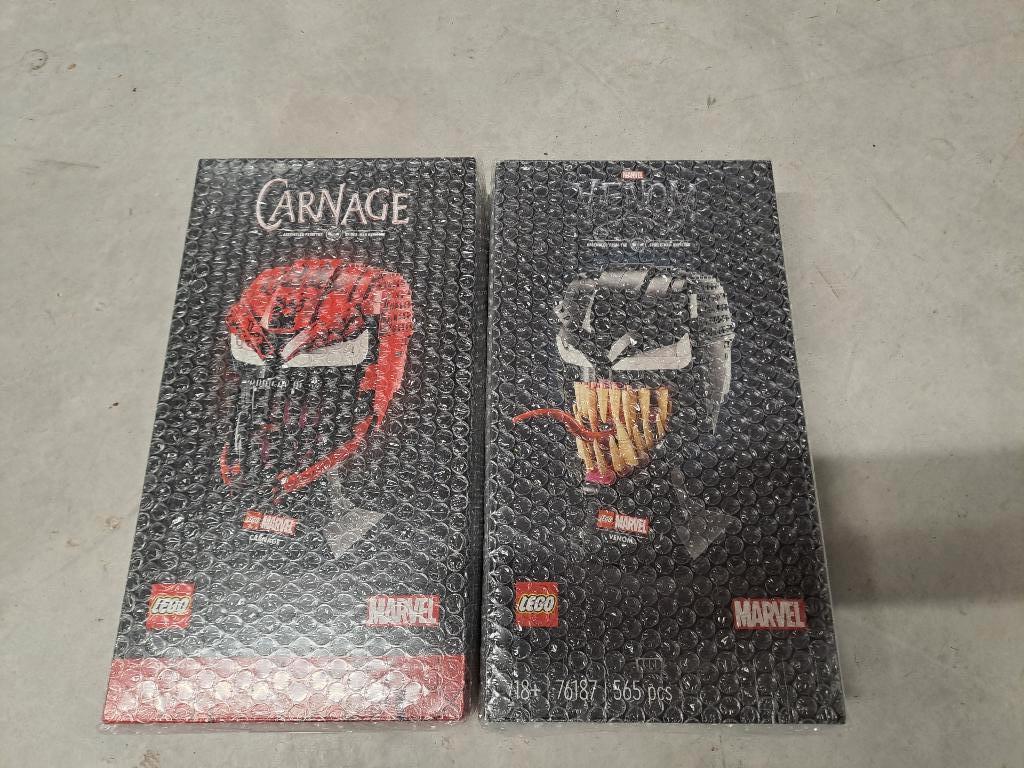 COMBO LEGO VENOM + CARNAGE HELMETS, Ophalen of Verzenden, Nieuw, Lego