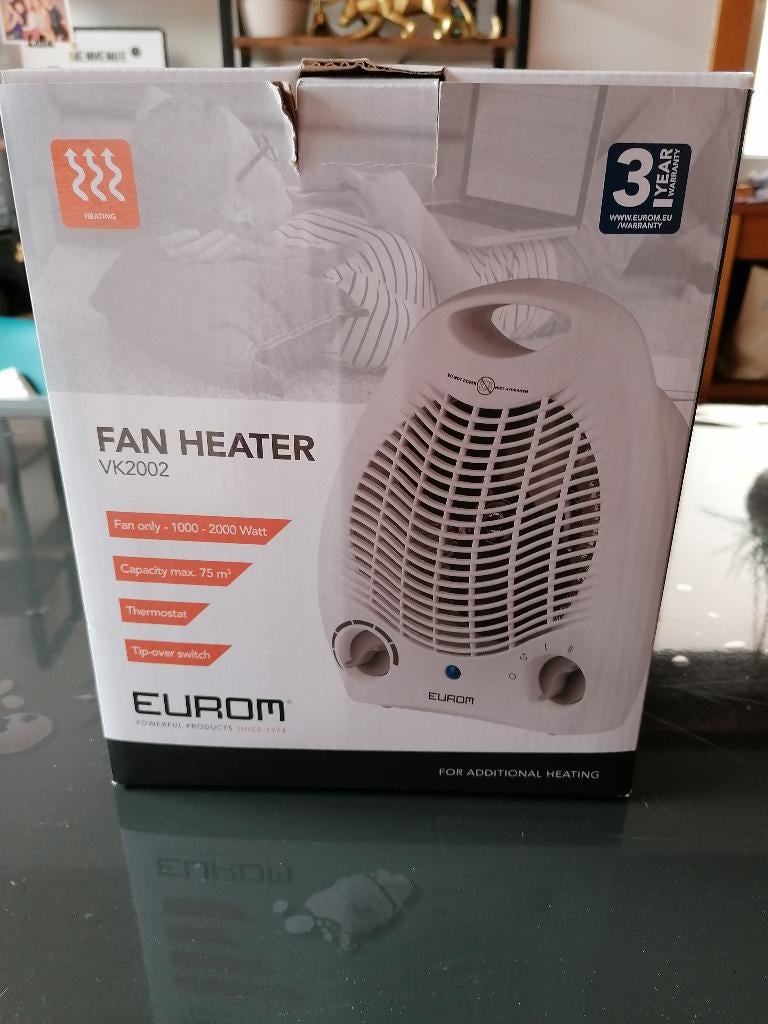 Radiateur soufflant 2000 w EUROM, Bricolage & Construction, Enlèvement ou Envoi, Neuf, Radiateur