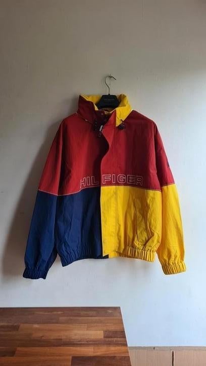 Veste de voile Tommy Hilfiger Colorblock Archive des années, Neuf, Enlèvement ou Envoi, Autres couleurs, Taille 52/54 (L)