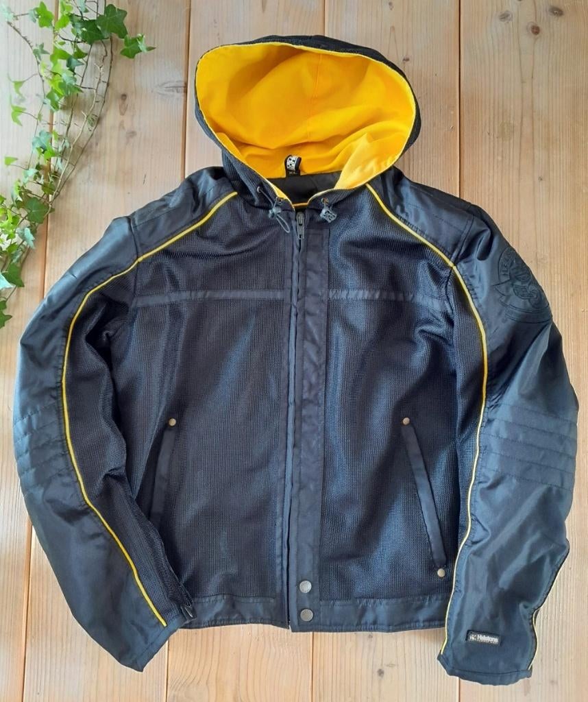 Veste de moto Helstons en tissu noir en maille femme - XL, Enlèvement ou Envoi, Femmes, Helstons, Manteau | tissu