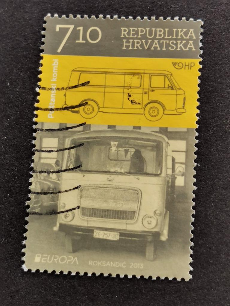 Kroatië 2013 - Europa CEPT - bestelwagen van de posterijen, Postzegels en Munten, Ophalen of Verzenden, Joegoslavië, Gestempeld