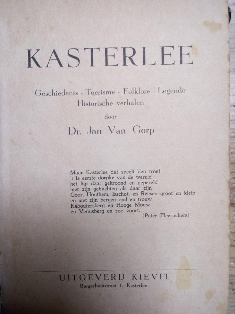 Jan Van Gorp - Geschiedenis van Kasterlee, Ophalen of Verzenden, Gelezen