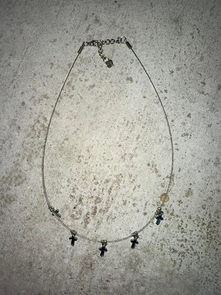 Collier avec breloques croix Boutique indépendante, Neuf, Enlèvement ou Envoi, Avec pendentif, Argent