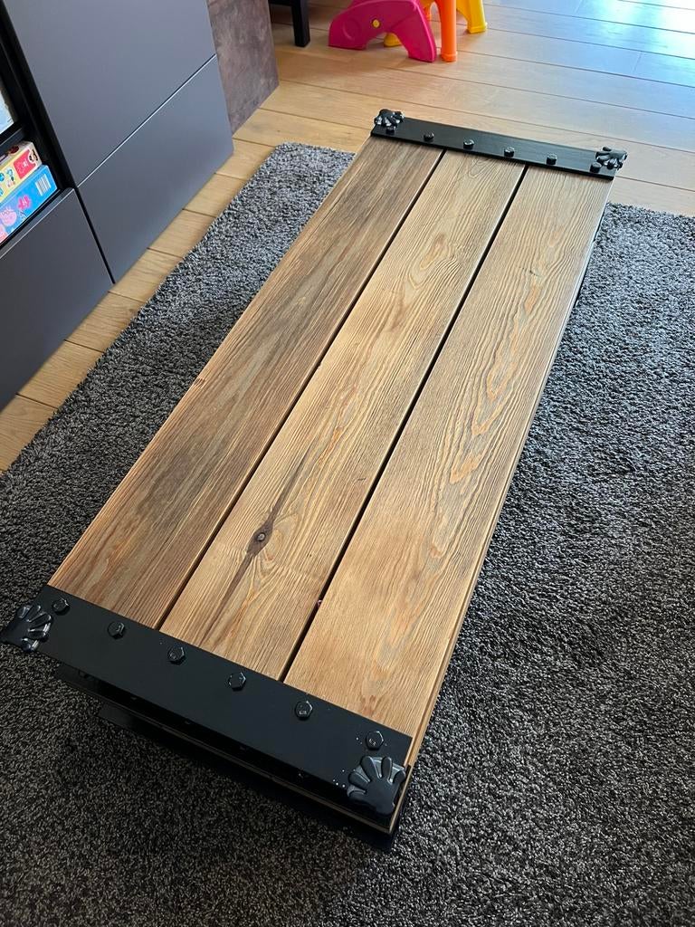 Table basse (bois massif), 100 à 150 cm, Moins de 50 cm, Enlèvement ou Envoi, Chêne