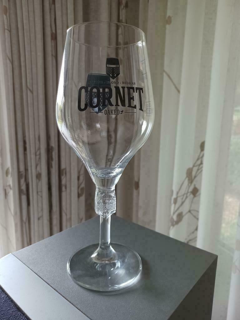 CORNET-glas, hoogte 24cm, 3 maataanduidingen 33cl,50cl, one, Verzamelen, Ophalen of Verzenden, Nieuw, Bierglas