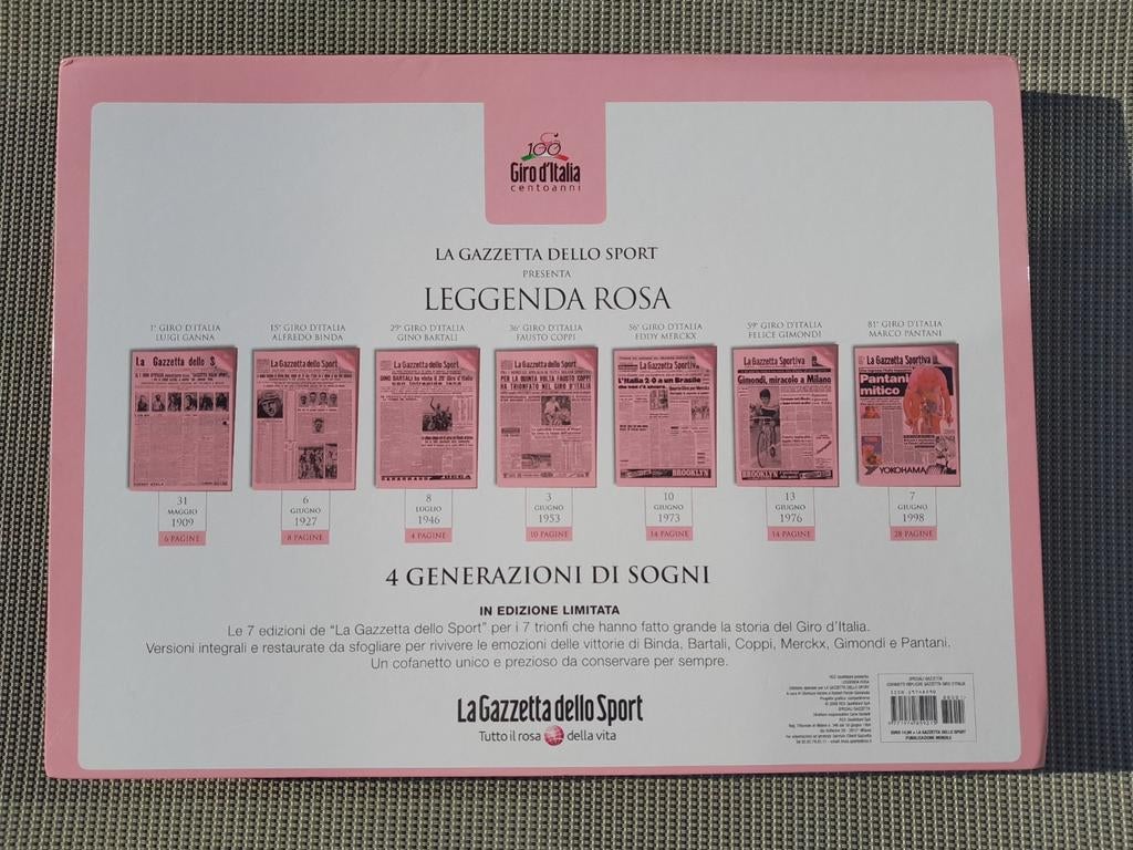 Verzameling kranten over de Giro van de 1e uitgave tot 2009, Collections, Enlèvement ou Envoi, Journal