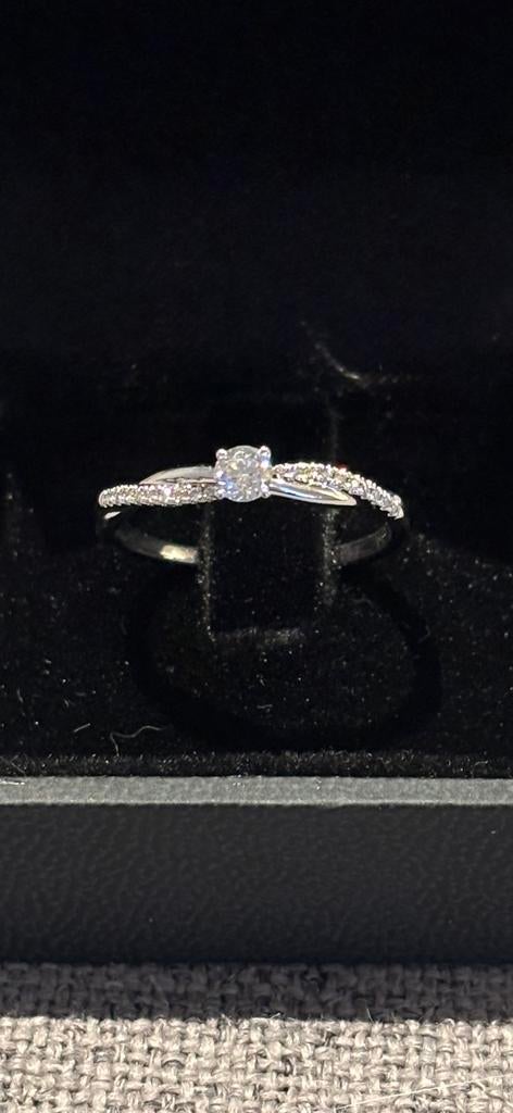 Witgouden ring maat 52, Bijoux, Sacs & Beauté, Bagues, Neuf, Plus petit que 17, Or, Enlèvement