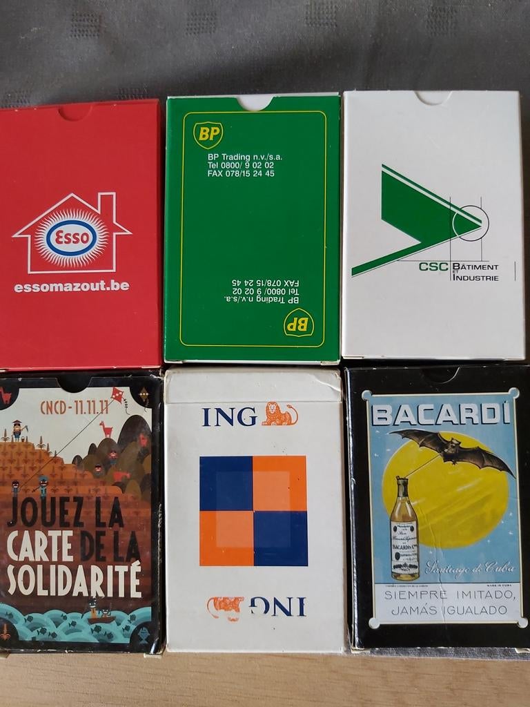 Jeu de Cartes bacardi BP Esso CSC ING et CND 11 11 11, Enlèvement