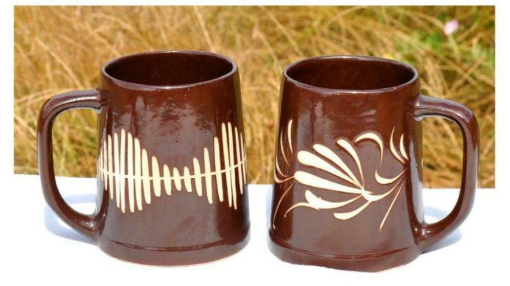 2 chopes en gresfleur et ligne  keramo kostelec, Antiquités & Art, Enlèvement ou Envoi