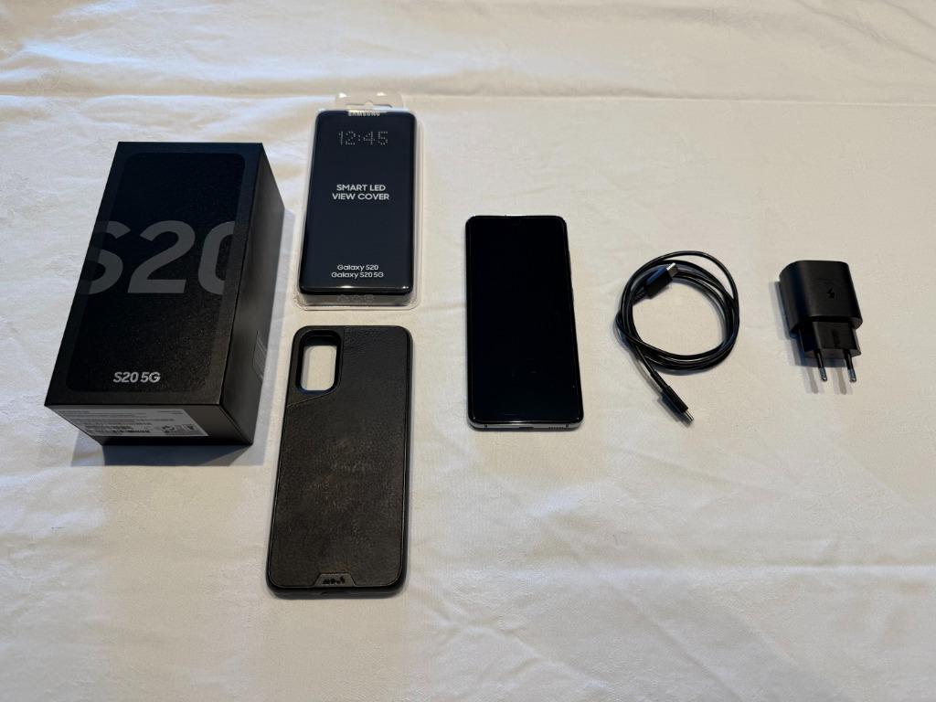 Samsung Galaxy S20 5G 128GB - Zeer goede staat + accessoires, Galaxy S20, Touchscreen, Ophalen of Verzenden, Zo goed als nieuw