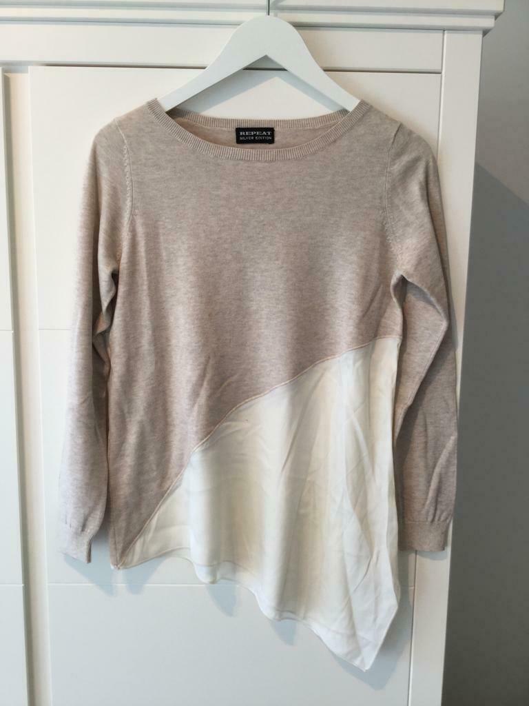 Repeat, trui katoen en zijde, beige, maat 36, Kleding | Dames, Ophalen, Zo goed als nieuw, Maat 36 (S), Beige