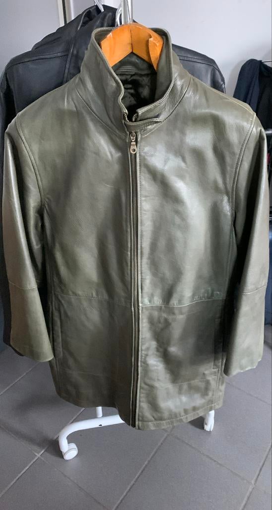 Echte leder jas voor dames S/M, Ophalen of Verzenden, Zo goed als nieuw, Maat 38/40 (M), Groen