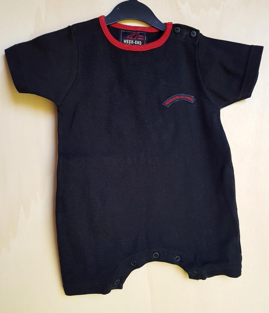 WEEK-END A LA MER - Combinaison bleu et rouge T.3 mois/60cm, Garçon ou Fille, Enlèvement ou Envoi, Ensemble, Utilisé