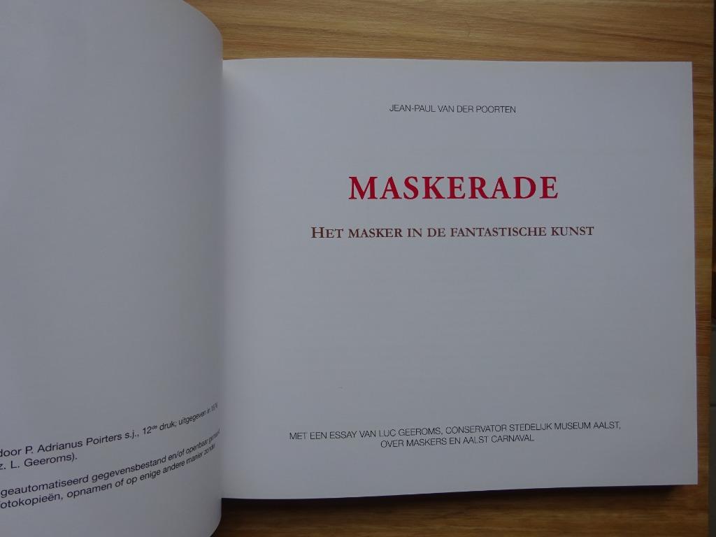 Maskerade, masker in de fantastische kunst, 2017, Van der Poorten, Beeldhouwkunst, Ophalen of Verzenden, Zo goed als nieuw