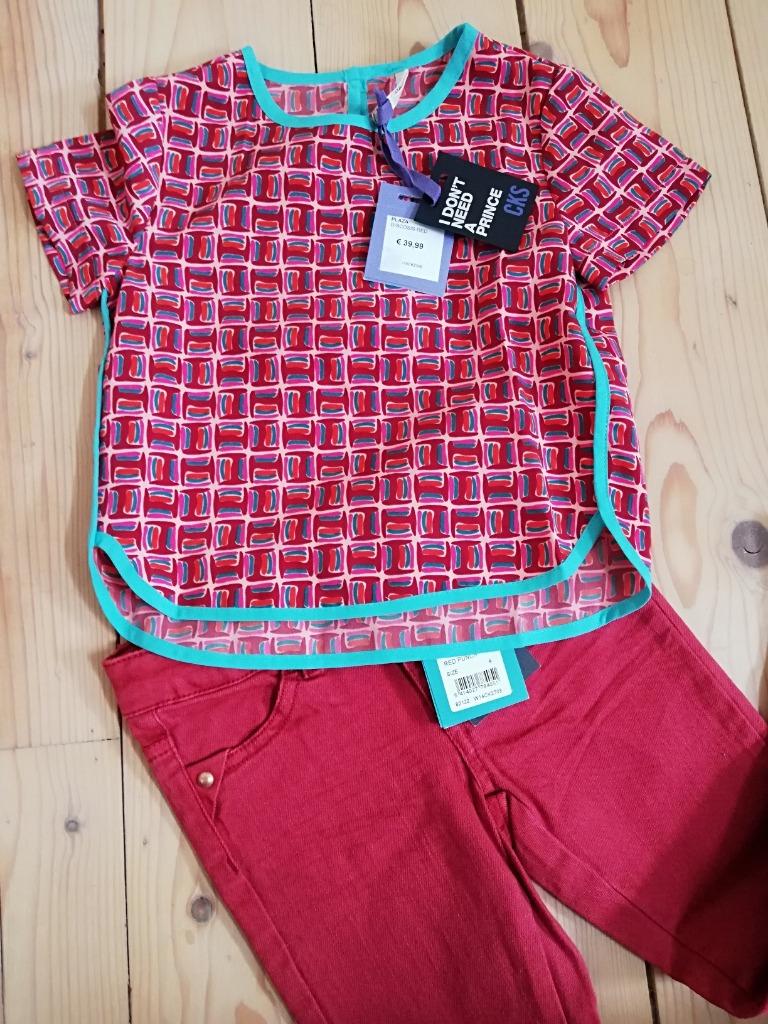 NIEUW CKS Set broek jeans + bloesje - 4 jaar -104, Meisje, Nieuw, Ophalen of Verzenden, CKS