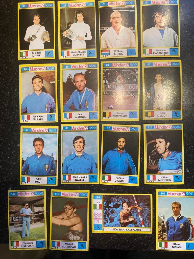 16 plaatjes Panini München 72, Ophalen of Verzenden, Zo goed als nieuw